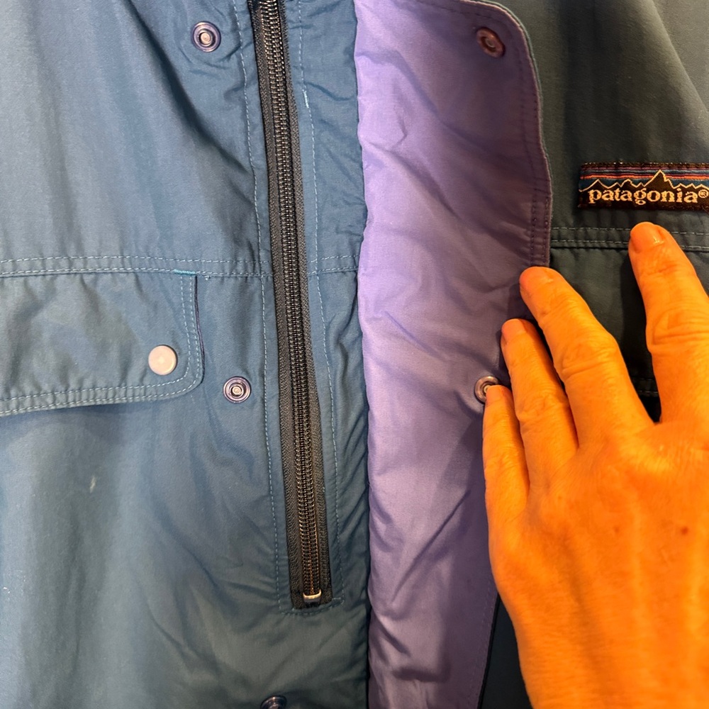 Patagonia Vintage Deep Blue Pullover Anorak Gorpcore Granola Windbreaker Sz M - Picture 9 of 15